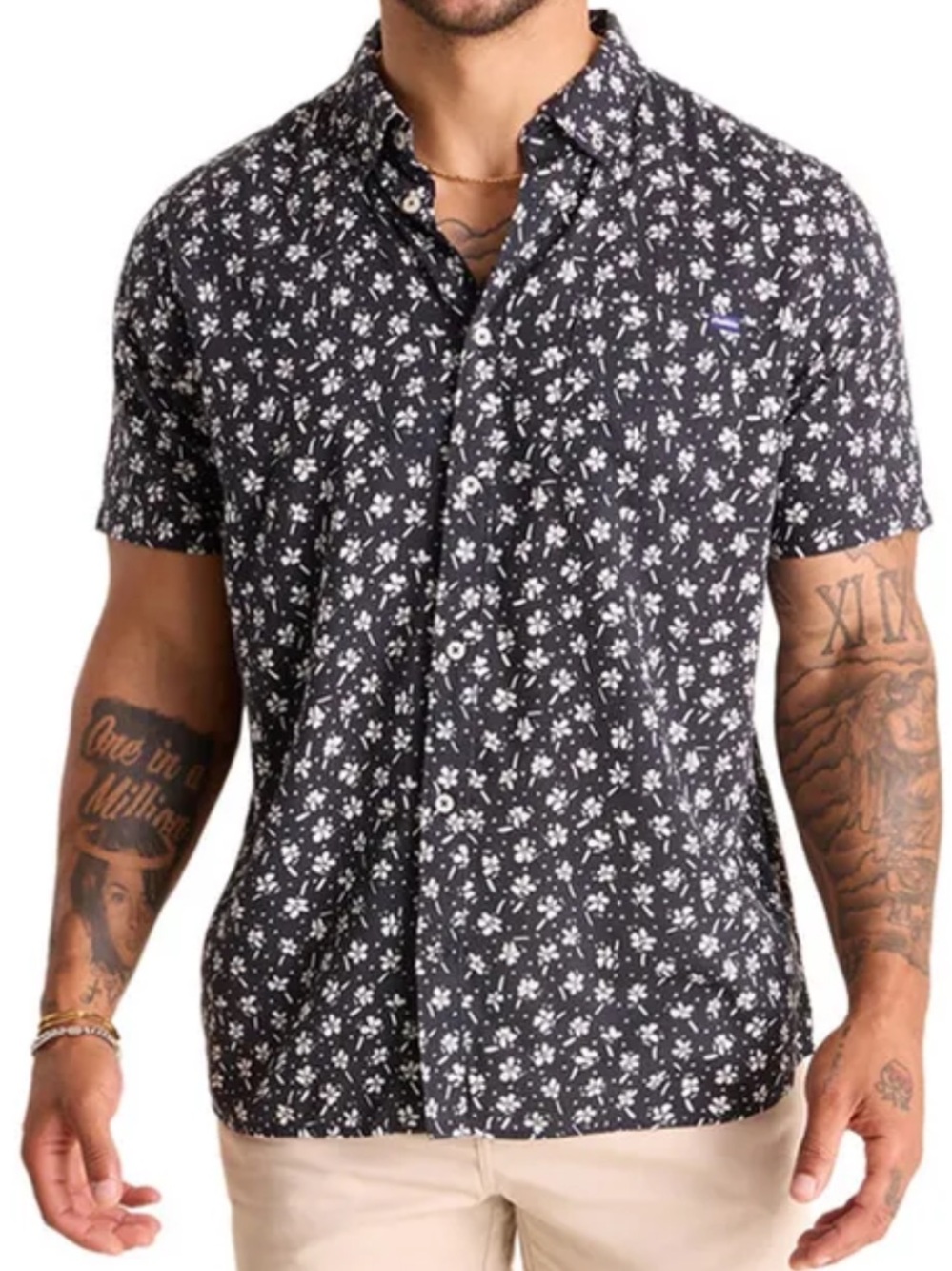 NWT Chubbies Men's Friday Shirt Bloom Boom Sz L floral button up